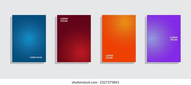 Halftone hat buntes Design. Zukünftige geometrische Muster. EPS10-Vektor. Vektorabstraktes Hintergrunddesign.