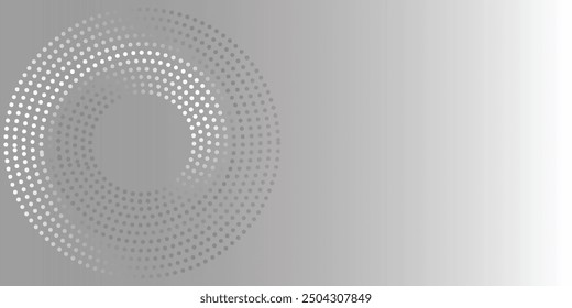  Halftone dots design . Isolated vector dotted gradient circle