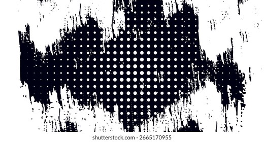 Rasterpunkte Verzerrtes Grunge-Overlay aufgrund von Störungen. moderne EPS 10