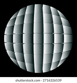 Pontos de meio tom. Pontilhado, padrão de círculos. Manchas de distorção de esfera, orbe ou globo. Radial difuso, protuberância radiante, urdidura de inchaço. Polka-ponto inflar design. Padrão geométrico circular de círculos abstratos

