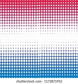 Halftone dots effect with red and blue color