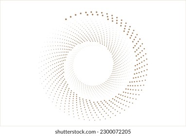 Halftone dots. Halftone effect vector pattern. Circle dots gold on the white background