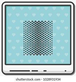Halftone dots flat vector icon.