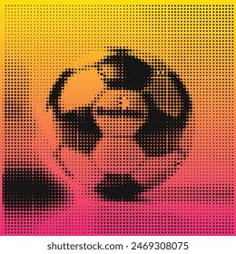 Halftone dots football texture exploding