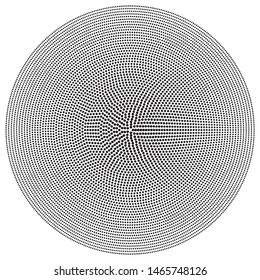 halftone dots geomagnetic vector illustration on white background 