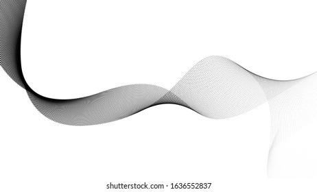 halftone dots geometric wave illustration on white background 