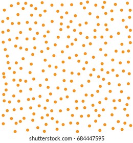 Halftone dots. Golden dots on white background.
