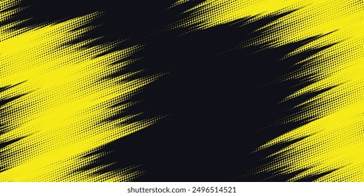 Halftone dots gradient grunge texture background blue and black color pattern. Dot pop art comic sport style vector illustration. grunge vector dots