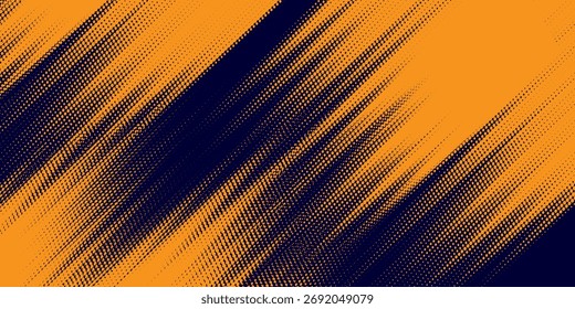 Halftone dots gradient grunge texture background orange and black color pattern. Dot pop art comic sport style vector illustration. grunge vector dots. modern