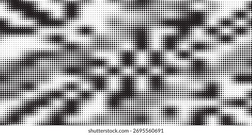 Ilustración vectorial de gradiente de puntos de semitono aislada sobre un fondo blanco, perfecta para usar como elemento de fondo