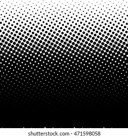 Halftone dots gradient vector illustration isolated on a white background, perfect for use as a background element