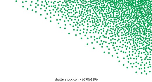 Halftone dots. Green dots on white background. 