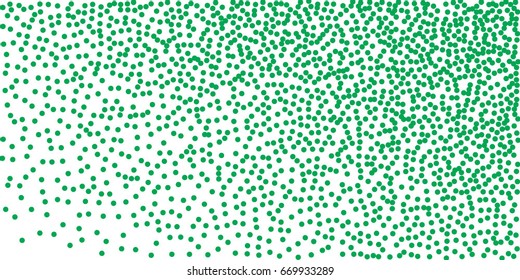 Halftone dots. Green dots on white background.