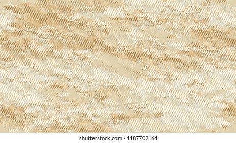 Halftone Dots in Grunge Broken Brush Style. Retro Spotted Pattern. Overlay Grainy Style Texture. Beige Broken, Spotted Print Design Pattern.
