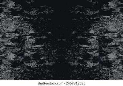 Puntos de semitono en estilo de pincel roto Grunge. Diseño de patrón gruñón angustiado. Textura superpuesta de estilo granulado. Patrón de diseño de impresión en blanco y negro roto, manchado.