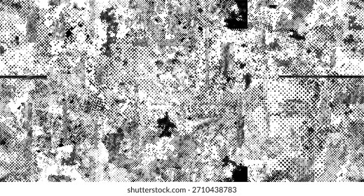 Rasterpunkte grungy endlose Muster . nahtlose Mustertextur. Organisches Overlay-Muster . Vektor wiederholbare körnige Textur .Screen Druck endlose Muster Textur. Hintergrundtextur des Aufdrucks.
