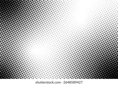 Pontos de meio-tom com brilho radial suave de alto contraste. Ideal para composições visuais arrojadas, modernas e abstratas.