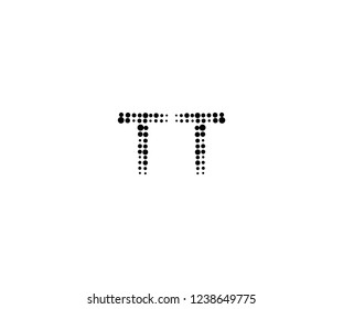 Halftone Dots Initial TT Letter Monogram Logotype