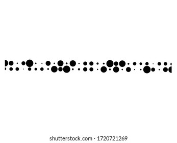 Halftone dots in line form. vector dotted logo. design element