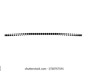 Puntos de semitono en forma de línea. logotipo de puntos vectoriales. elemento de diseño