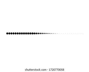 Halftone dots in line form. vector dotted logo. design element