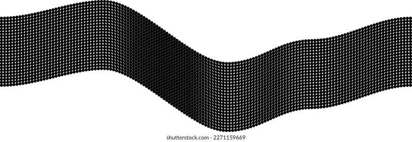 Halftone dots in line form. vector dotted logo. design element