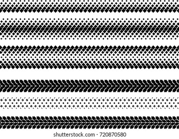 Halftone dots in linear form. round logo . vector dotted frame . design element