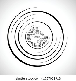 Halftone dots and lines in circle form. round logo . vector dotted frame . design element