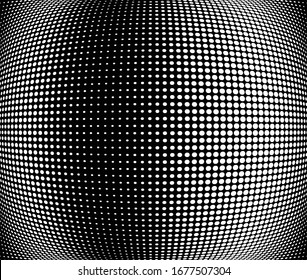 Halftone dots in Lines Form . Vector Illustration .Technology Logo . Design element . Abstract Geometric shape