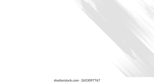Halftone dots lines vector white color gradient pattern grunge background texture. grunge brush strokes ink paint isolated on white background arts grunge white
