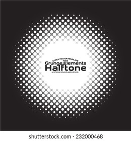 Halftone dots - Logo Design Element. Abstract vector template - easy to use