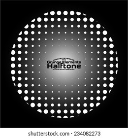 Halftone dots - Logo Design Element. Abstract vector template - easy to use 