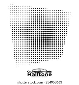 Halftone dots - Logo Design Element. Abstract vector template - easy to use