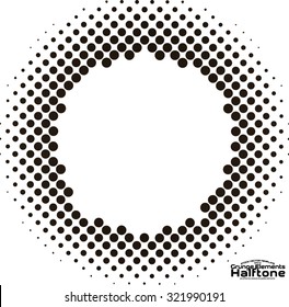 Halftone dots Logo Design Element. Abstract vector template - easy to use