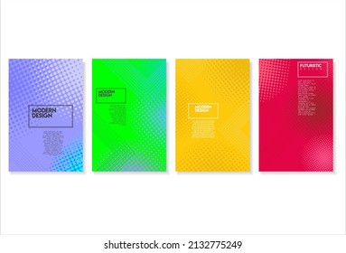 Halftone dots modern colorful design future geometric patterns 