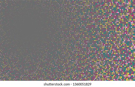 Halftone dots modern vector background. Vintage geometric halftone illustration. Abstract dotted print. Banner frame template.