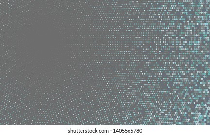 Halftone dots modern vector background. Halftone canvas gradient texture. Banner frame template.