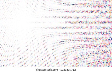 Halftone dots modern vector background. Vintage geometric halftone illustration. Landing page backdrop.