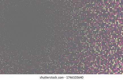 Halftone dots modern vector background. Circle fade elements frame. Dotted vector graphics.