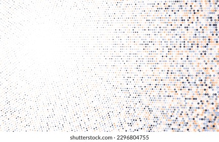 Halftone dots modern vector background. Banner frame template. Halftone canvas gradient texture.