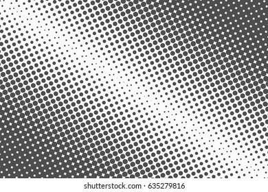 Halftone dots. Monochrome vector texture background for prepress, DTP, comics, poster. Pop art style template