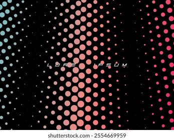 Halftone dots multicolored pattern gradient grunge texture background. Vector illustration good for sports themes, games, digital, technology, celebrations, etc.