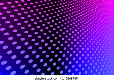 Halftone dots and neon gradient blue pink color background