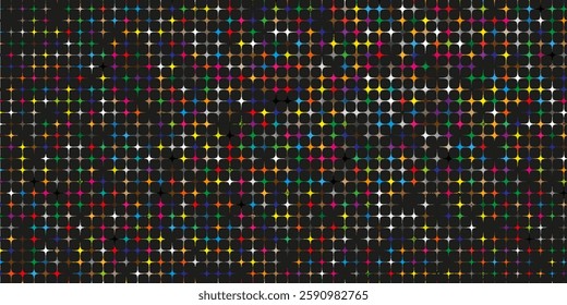 Halftone dots on a black background. Comic pop art style.
