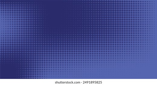 Halftone dots on a blue background. Comic pop art style blank layout. Template design for comic book, presentation, sale or web banner. Vector illustration