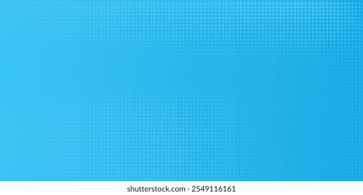 Halftone dots on blue background. Comic pop art style blank layout. Template design for comic book, presentation, sale or web banner. Vector illustration