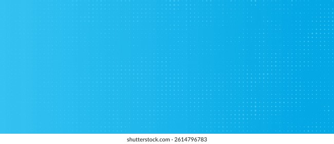 Halftone dots on blue background. Comic pop art style blank layout. Template design for comic book, presentation, sale or web banner. Vector illustration