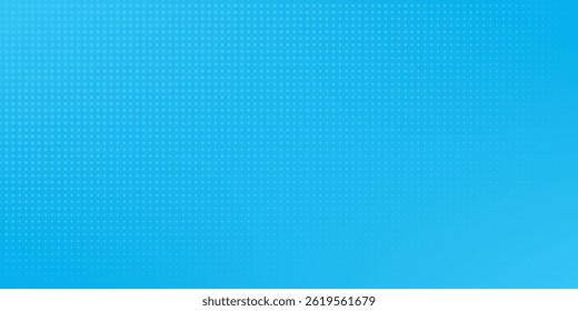 Halftone dots on blue background. Comic pop art style blank layout. Template design for comic book, presentation, sale or web banner. Vector eps10