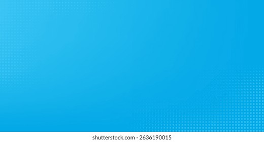 Halftone dots on blue background. Comic pop art style blank layout. Template design for comic book, presentation, sale or web banner. Vector illustration