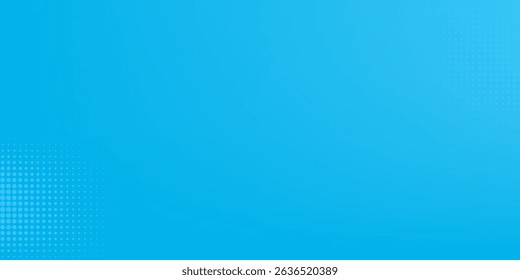 Halftone dots on blue background. Comic pop art style blank layout. Template design for comic book, presentation, sale or web banner. Vector illustration